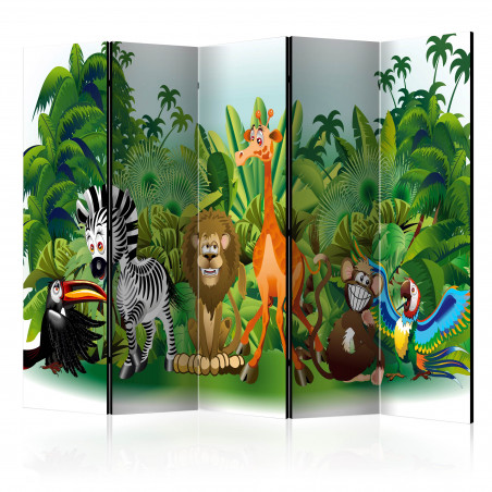 Paravan Jungle Animals Ii [Room Dividers] 225 cm x 172 cm-01