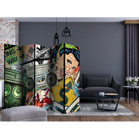 Paravan Graffiti Girl Ii [Room Dividers] 225 cm x 172 cm-01