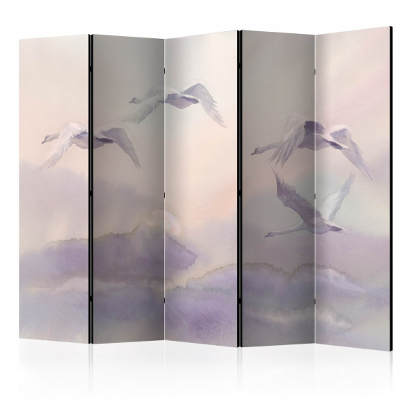 Paravan Flying Swans Ii [Room Dividers] 225 cm x 172 cm