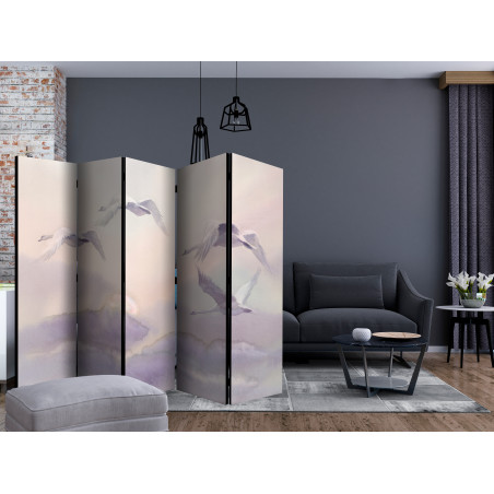 Paravan Flying Swans Ii [Room Dividers] 225 cm x 172 cm-01