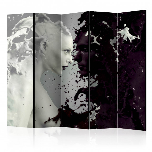 Paravan Black And White Faces Ii [Room Dividers] 225 cm x 172 cm