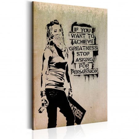 Tablou Graffiti Slogan By Banksy-01