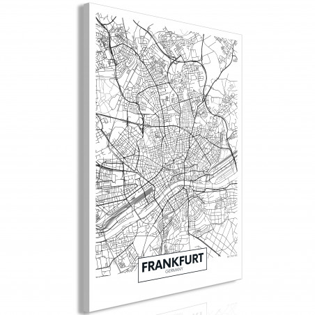 Tablou Map Of Frankfurt (1 Part) Vertical-01