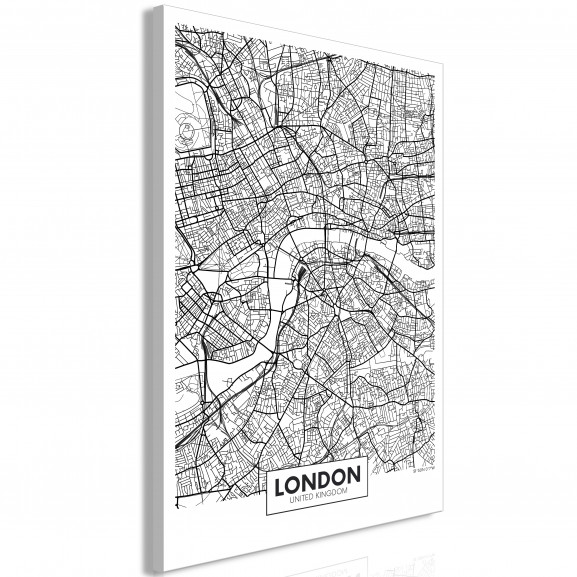 Tablou Map Of London (1 Part) Vertical