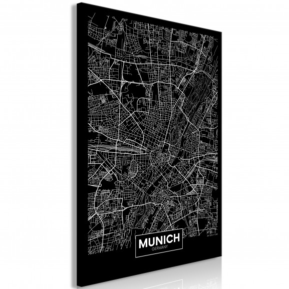 Tablou Dark Map Of Munich (1 Part) Vertical