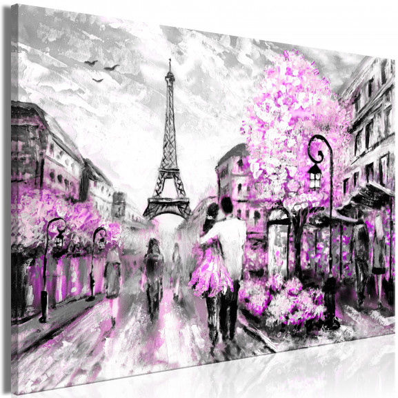 Tablou Colourful Rendez-Vous (1 Part) Wide Pink