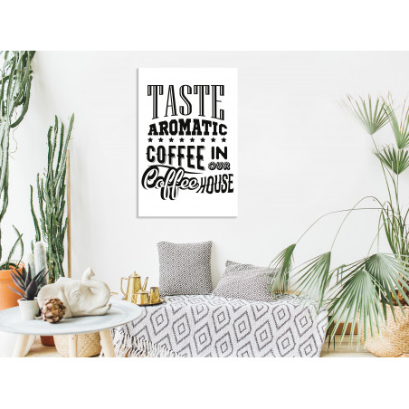 Tablou Taste Aromatic Coffee In Our Coffee House (1 Part) Vertical-01