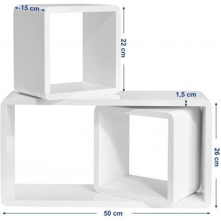 Polita White, Alb, 50 x 26 x 15 Cm-01