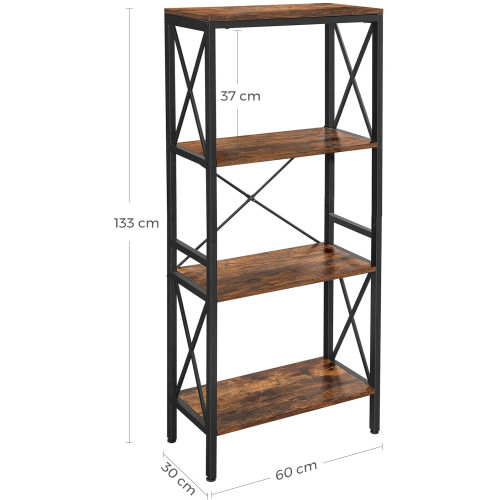 Raft Depozitare Vintage, Maro, 60 x 30 x 133 cm