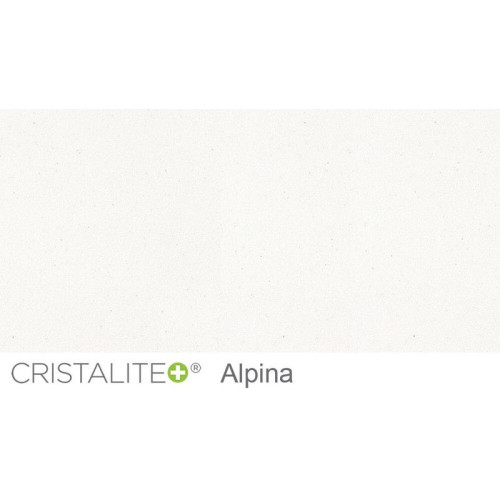 Baterie bucatarie Schock Epos Cristalite Alpina, aspect granit, cartus ceramic, alb