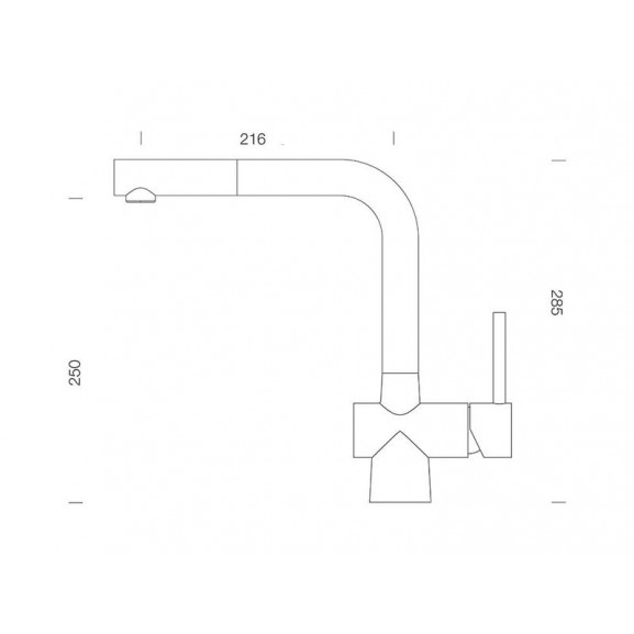 Baterie bucatarie Schock Laios Inox Periat cu dus extractibil, cartus ceramic