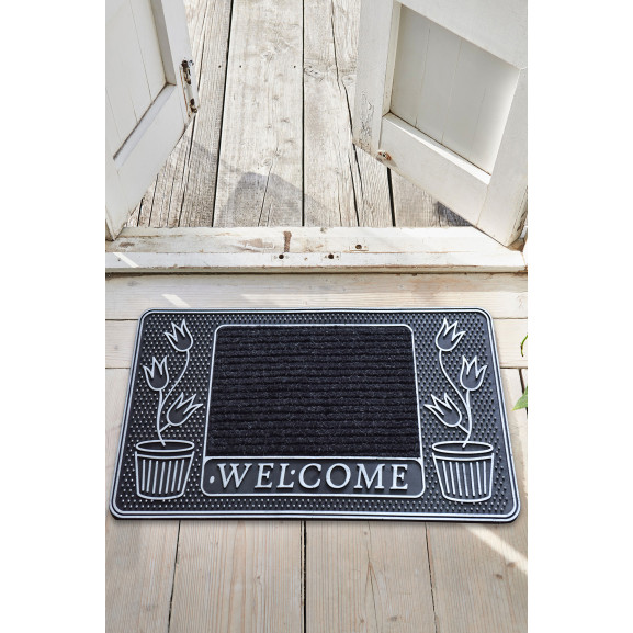 Covor Usa Maceta Grey 45X70 cm Front Door Mat, Rubber Mat