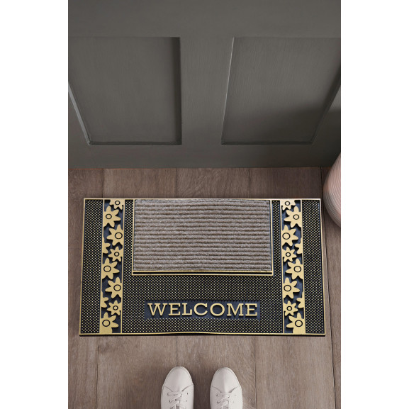 Covor Usa Noir Coffee 45X70 cm Front Door Mat, Rubber Mat