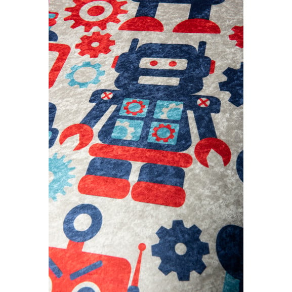 Covor Camera Copii Robot 140X140 cm Blue