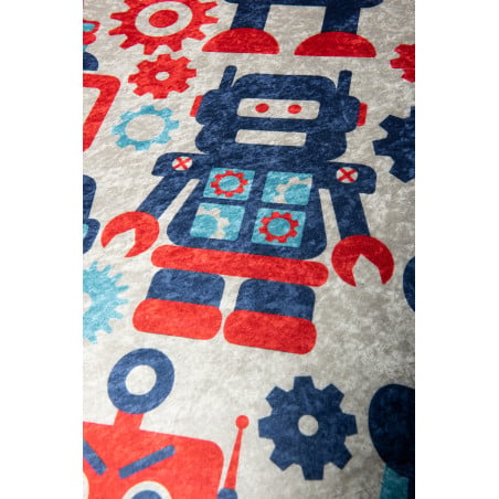 Covor Camera Copii Robot 140X140 cm Blue-01