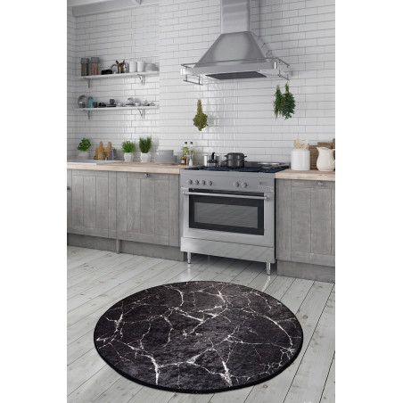 Covor Marble Black 200x200 cm-01