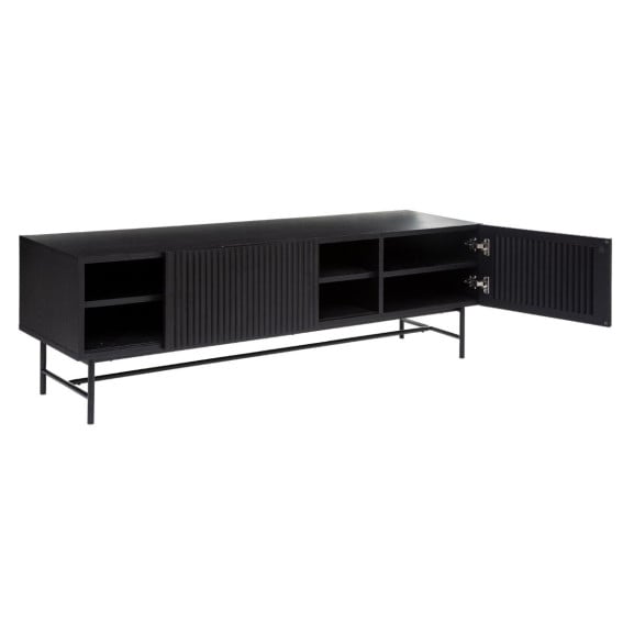 Comoda TV Huston, Negru, 160 x 45 x 55 cm