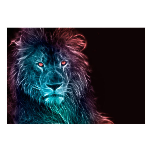 Fototapet autoadeziv Abstract lion rainbow