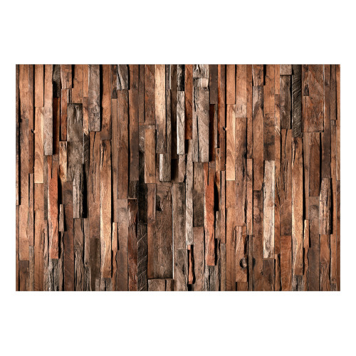 Fototapet autoadeziv Wooden Curtain (Brown)