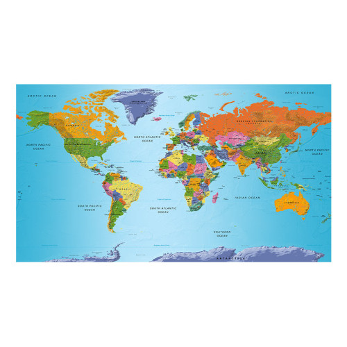 Fototapet autoadeziv World Map: Colourful Geography II