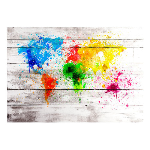 Fototapet autoadeziv World Map: Colourful Blot