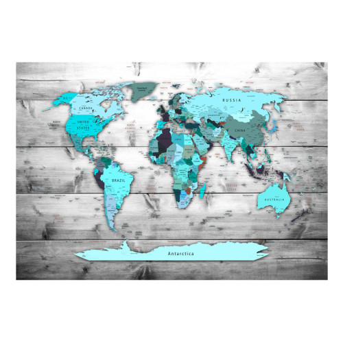 Fototapet autoadeziv World Map: Blue Continents