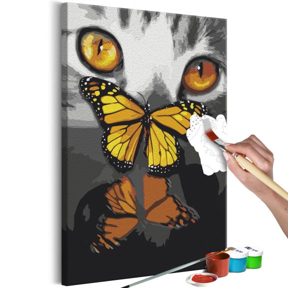 Pictatul pentru recreere Kitten and Butterfly