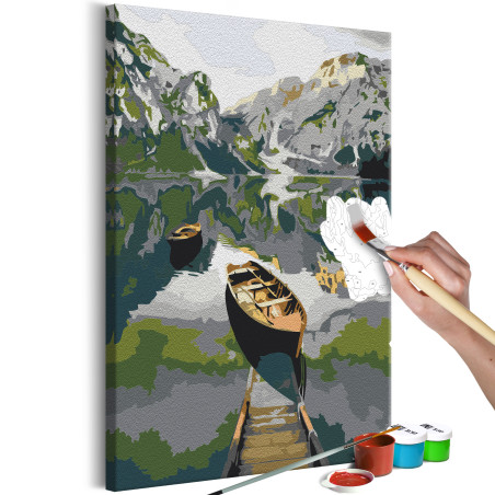 Pictatul pentru recreere Boat in the Mountains 40 x 60 cm-01