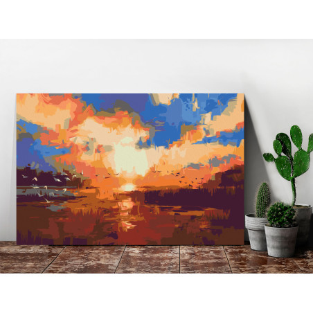 Pictatul pentru recreere Sunset on the Lake 60 x 40 cm-01