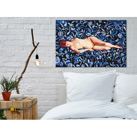 Pictatul pentru recreere Nude on a Blue Background 60 x 40 cm-01