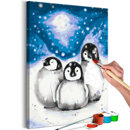 Pictatul pentru recreere Three Penguins 40 x 60 cm-01