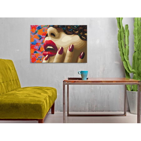 Pictatul pentru recreere Burgundy Lips 60 x 40 cm-01