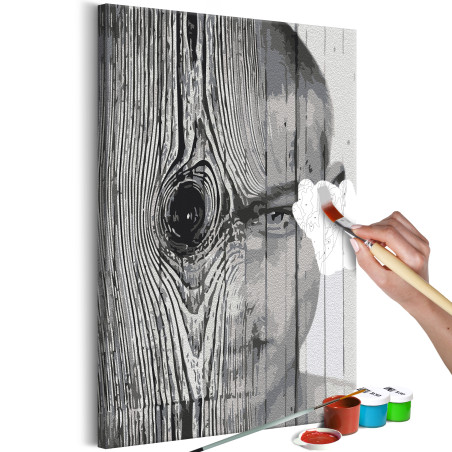 Pictatul pentru recreere Face in Wood 40 x 60 cm-01