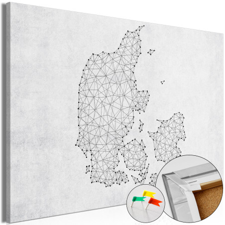 Tablou din plută Geometric Land [Cork Map]-01