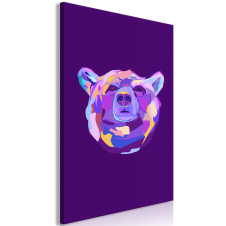 Tablou Colourful Bear (1 Part) Vertical 40 x 60 cm-01