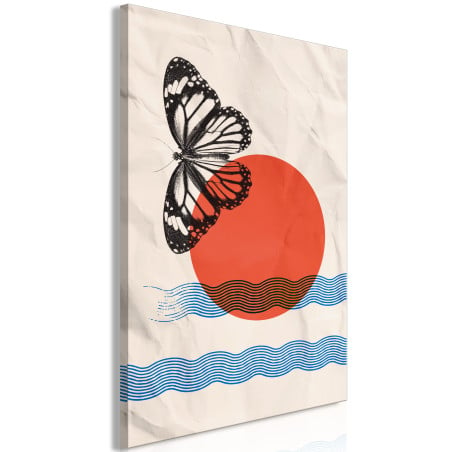 Tablou Butterfly and Sunrise (1 Part) Vertical 40 x 60 cm-01