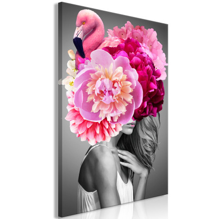 Tablou Flamingo Girl (1 Part) Vertical 40 x 60 cm-01