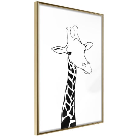 Poster Black and White Giraffe-01