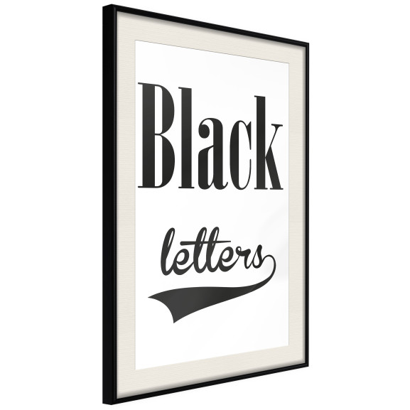 Poster Black Lettering