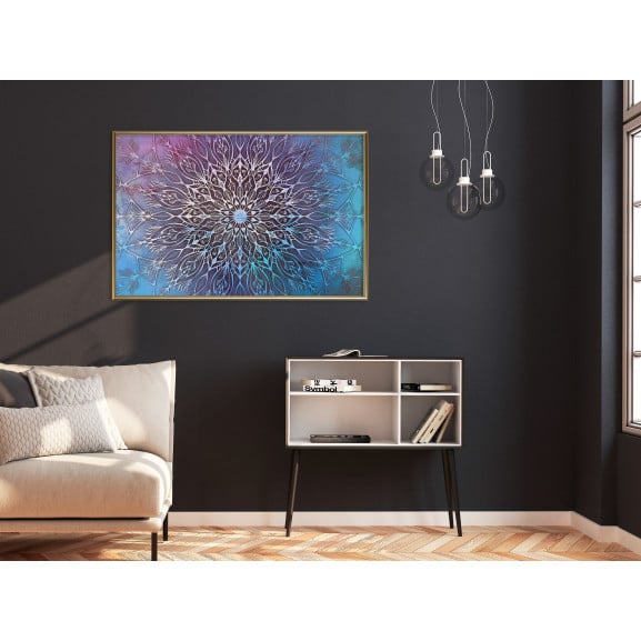 Poster Blue and Pink Mandala