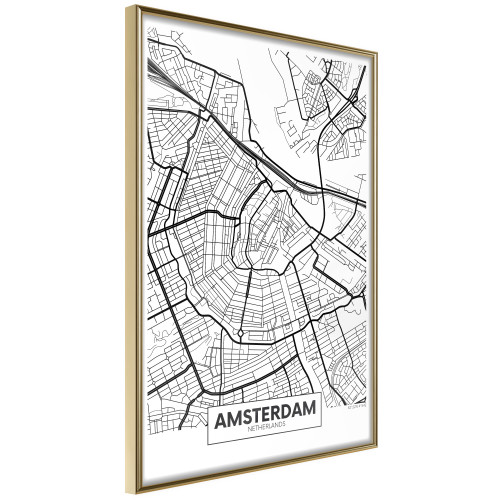 Poster City map: Amsterdam