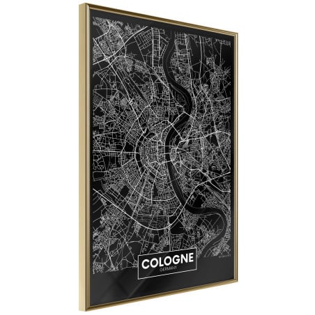 Poster City Map: Cologne (Dark)-01