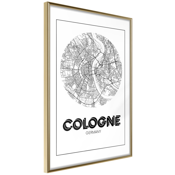 Poster City Map: Cologne (Round)