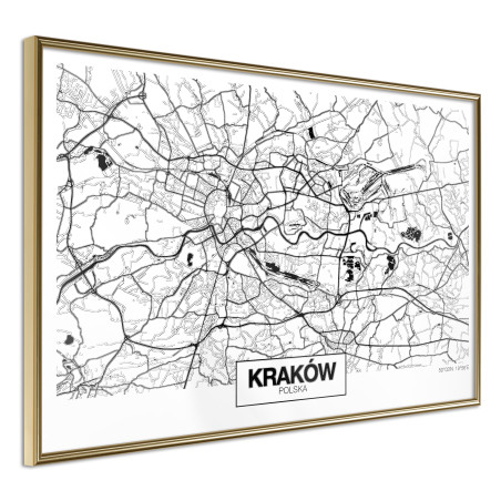 Poster City Map: Cracow-01