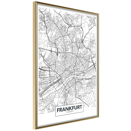 Poster City map: Frankfurt-01