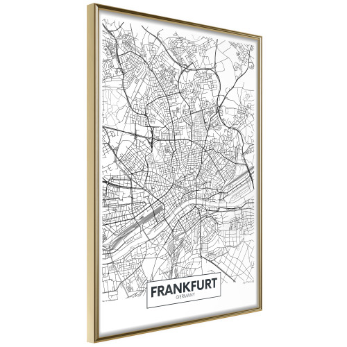 Poster City map: Frankfurt