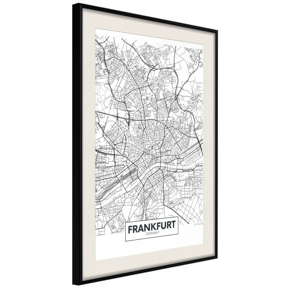 Poster City map: Frankfurt