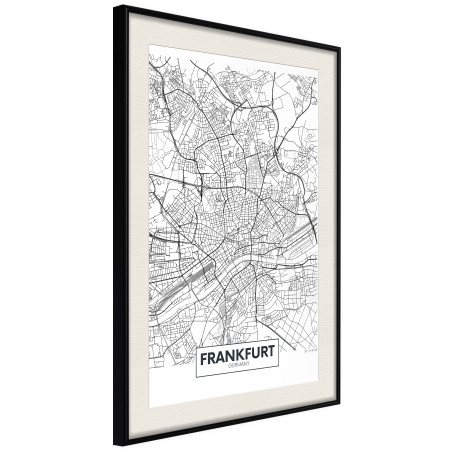 Poster City map: Frankfurt-01