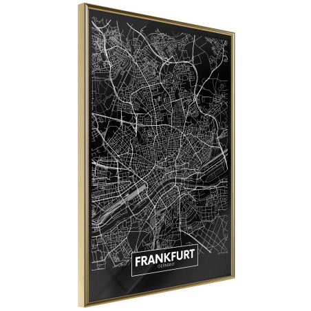 Poster City Map: Frankfurt (Dark)-01