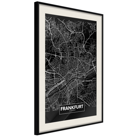 Poster City Map: Frankfurt (Dark)-01
